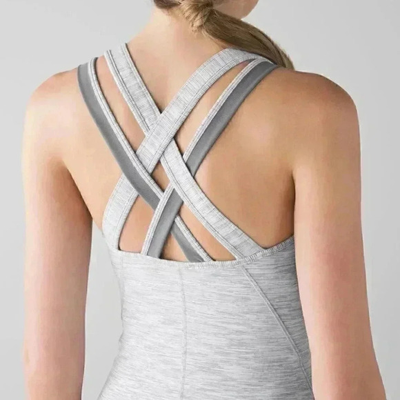 Lululemon Compassion yoga athletic cotton casual crossback stretchy tank top  4 - Picture 5 of 5